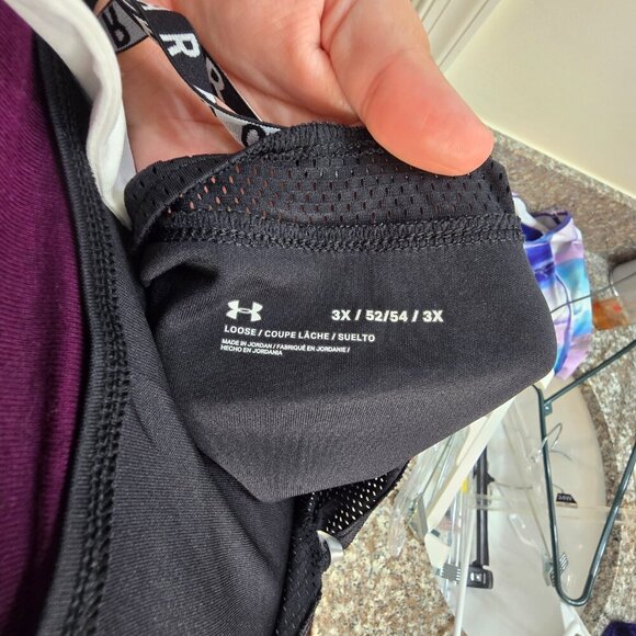 Under Armour HeatGear Wordmark Double Strap Tank Top - Black and White - NWT - Picture 8 of 8